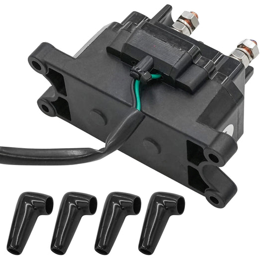 Caltric 4015095 4013465 Winch Contactor Solenoid Relay w/ Caps for Polaris