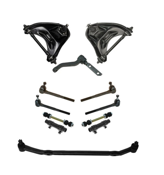 14pc Steering Suspension Kit Control Arms Ball Joints Tie Rods Idler Arm