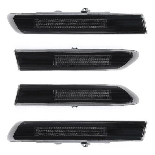 4PCS Smoked LED Front + Rear Side Marker Lights Lamps For Acura TL 2004-2008