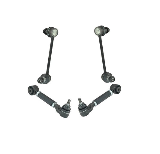 4 Piece Suspension Kit Rear Upper Adjustable Control Arms Sway Bar End Links New
