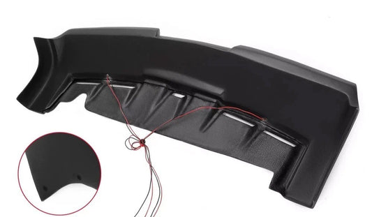 HECASA Sun Visor Roof For Hummer H3 Fiberglass Black w/ LED DRL Lights 1-Piece