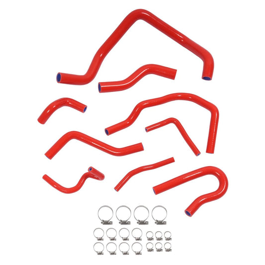 For Honda Civic D15 D16 EG EK 1992-2000 Red Silicone Radiator Heater Hose Kit