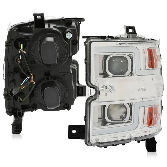 DRL LED Projector Headlights For Chevy Silverado 2500HD 3500HD 2015-19