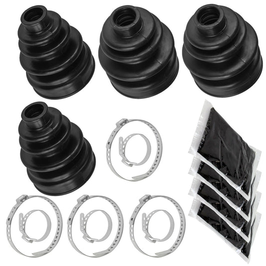 2 Rear Axle Inner Outer CV Boot Kit for Yamaha Kodiak 450 YFM450F 4X4 2005 2006