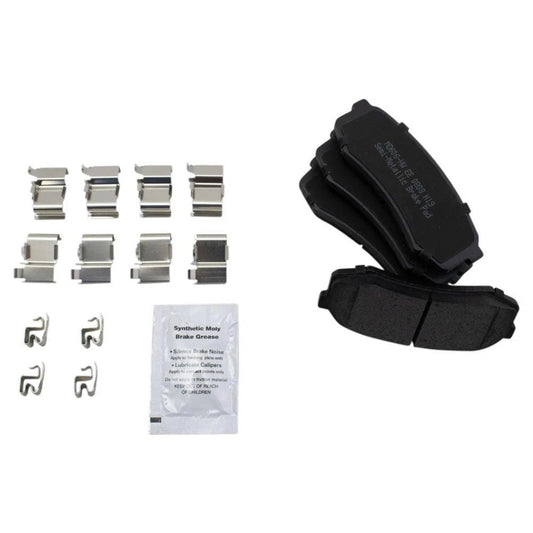 Semi Metallic Brake Pad & Rotor Kit Front & Rear w/Chemicals