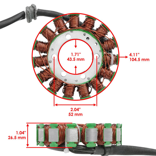 Generator Stator And Gasket For Kawasaki Ninja ZX-6R ZX6R ZX600P ZX600 P 2007-08