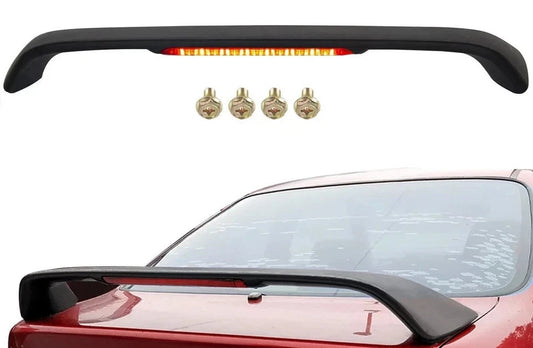 For 96-00 Honda Civic SI 2 Dr 4 Dr Black Trunk Spoiler Wing LED Brake Light Lamp