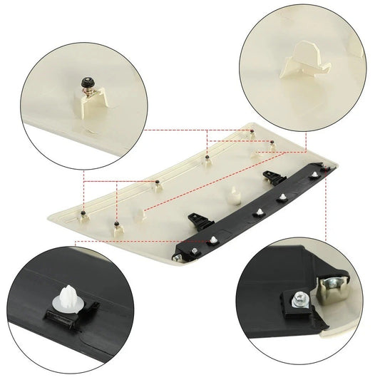 Front Hood Scoop Vent Bulge Kit White For 2014-2021 Toyota Tundra SR5 Crew Cab