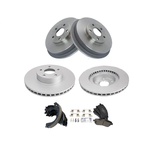 Front & Rear Brake Pad & Rotor,Shoe & Drum Kit Fits 1998-2002 Subaru Forester