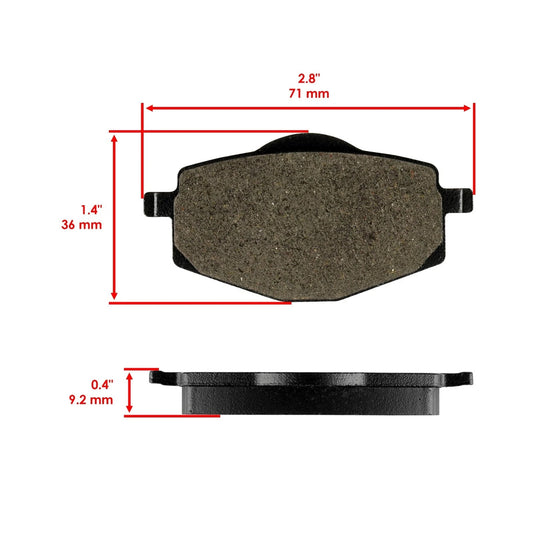Front Brake Pads for Yamaha Banshee 350 YFZ350 1987 1988 1989 / 1UY-W0045-03-00