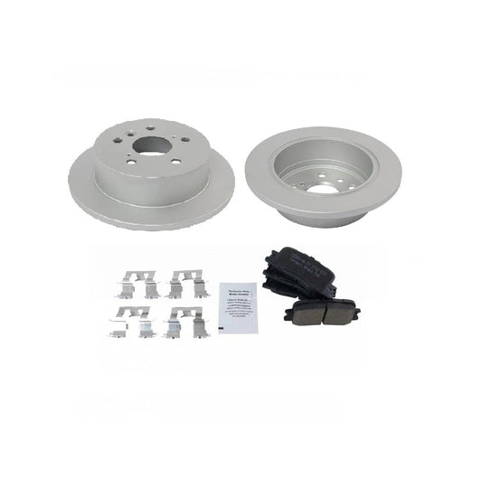 Posi Ceramic Disc Brake Pads & E-Coated Rotor Set Rear for Lexus Toyota