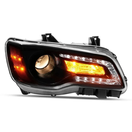 HECASA LED DRL Projector Headlight Lamp Right Side For Chrysler 300 2011-2023