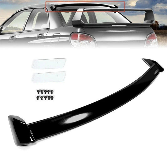 HECASA Glossy Black For 02-07 Subaru Impreza WRX STI Rear Window Roof Spoiler