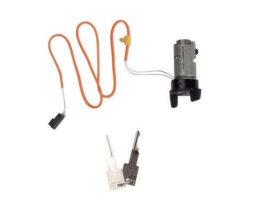 Black Bezel Ignition Lock Cylinder w/ Key for Chevy Olds