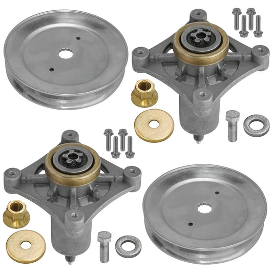 2 Spindle Assembly W/Pulley for Husqvarna Craftsman 285-585 532187292 587819701
