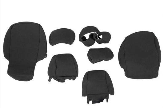 Full Set Seat Covers Black Cloth For Chevy Silverado 1500 Extended Cab 1999-2006