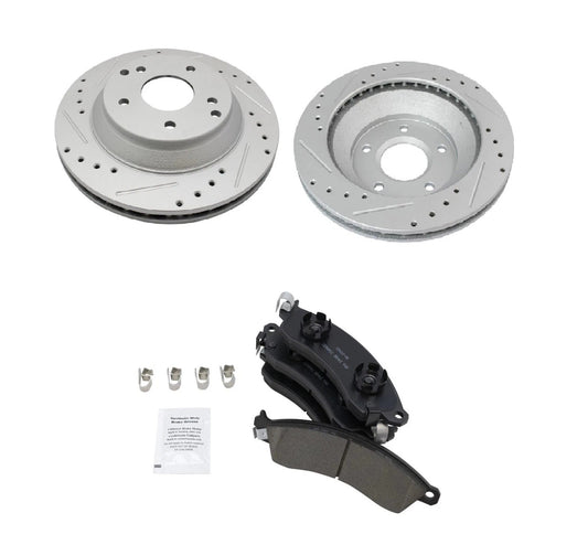 Font & Posi Ceramic Brake Pad & Performance Drilled Slotted Zinc Rotor