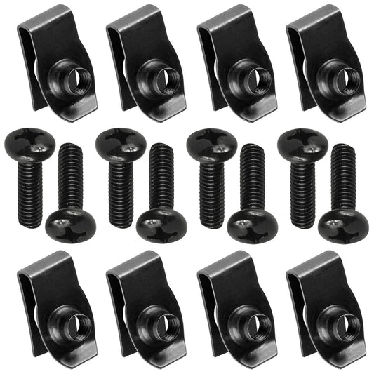 M6 x 20 Cylindrical Head Screw Bolts & Raised Panel Clips U-Nut For John Deere