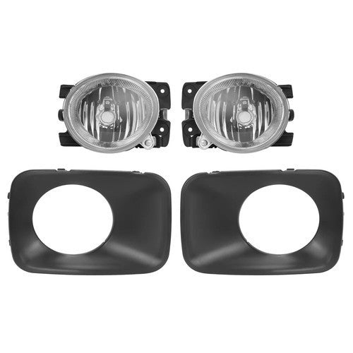 HECASA Pair Fog Lights w/Fog Lamp Trim For Honda Pilot 2009-2011 71107-SZA-A00ZZ