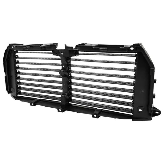 Front Upper Radiator Grille Air Shutter Assembly Black For Ford F-150 2015-2017