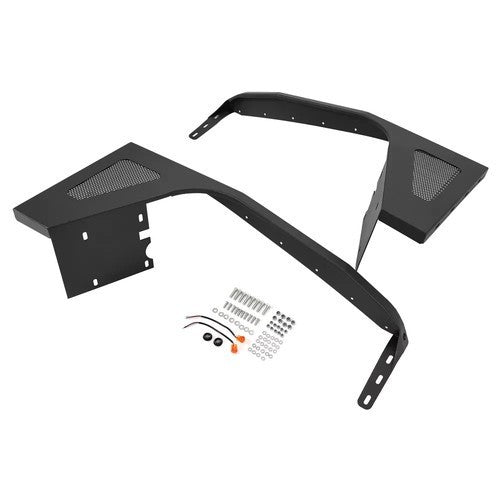 HECASA Steel Fender Flares Armor Guard w/Light for 97-06 Jeep Wrangler TJ