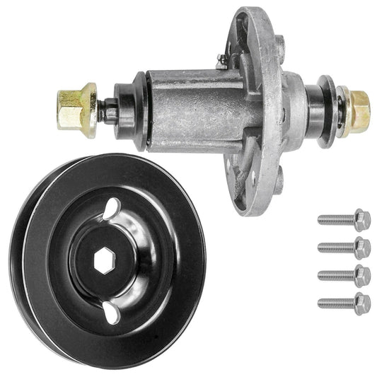 48" Deck Spindle with Pulley For John Deere E140 E150 E160 E170 D150 D155 D160