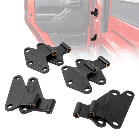 Fits 2007-2018 Jeep Wrangler JK Body Door Hinge Replacement Set Screw-On 8pcs