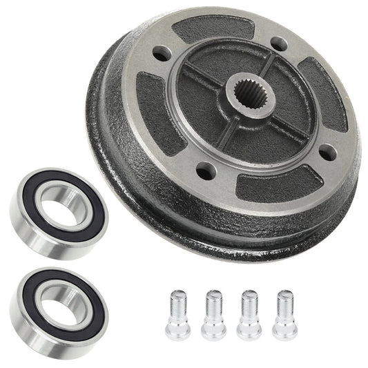 Front Brake Drum Hub W/ Bearing Bolts for Kawasaki Mule 2500 KAF620C 1994-2000