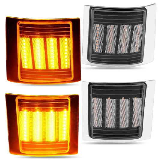 Sequential LED Corner Side Marker Lights Lamp For Chevy C/K 1500 2500 3500 94-98