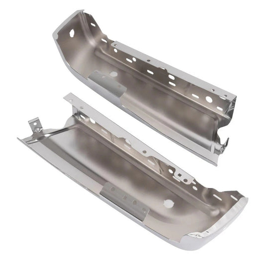 Left & Right Chrome Rear Bumper End Caps For 2021-2023 Ford F-150 Lightning