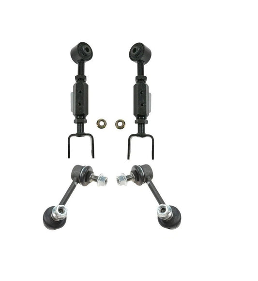 4 Piece Suspension Kit Rear Upper Control Arms Sway Bar Links for Honda Element