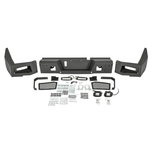 Rear Bumper For Dodge Ram 2500 3500 19-23 With Sensor Holes LED Light Steel