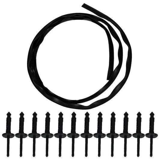 Front Bumper Hood Weatherstrip Seal w/ RivetsFit For 08-22 Dodge Challenger