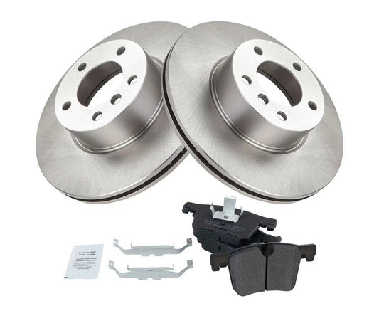Front Disc Brake Kit Semi Metallic Pads w/ Replacement Rotors for BMW New