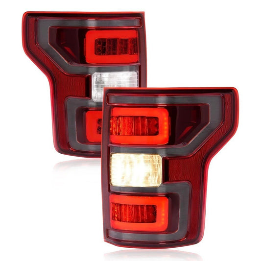 LED Tail Lights For Ford F-150 F150 Pickup XL XLT 2018-2020 Brake Lamps w/Bulb