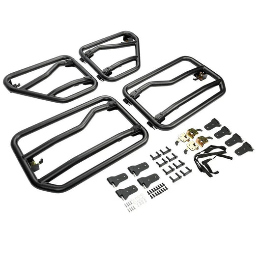 4Pcs Fit Jeep Wrangler JL 2018-2024 & Gladiator JT Steel Tube Tubular Half Doors