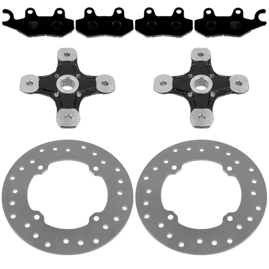 Front Wheel Hubs w/ Brake Discs & Pads For CanAm Maverick 1000R 2014-2015
