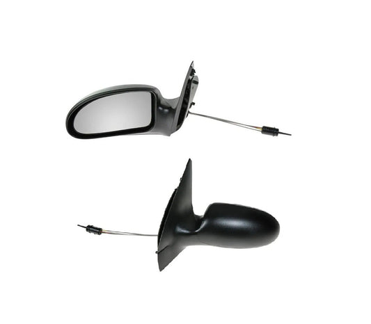 Manual Remote Mirrors Pair Set Left LH & Right RH for 02-07 Ford Focus