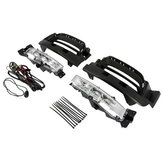 Pair Factory Style LED Fog Lights Bumper Lamps w/Switch For Dodge Charger 15-22