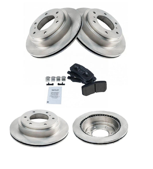 Rear Ceramic Brake Pads & Rotors Kit Fits 2001-2006 Mitsubishi Montero