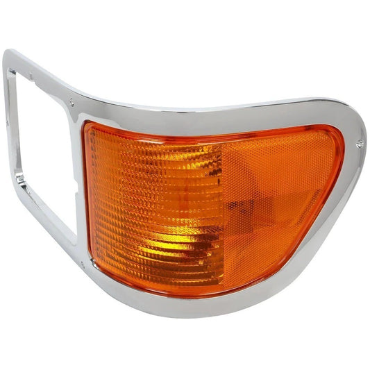 Left Headlight Bezel Trim+Corner Signal Light Lens For 2000-2015 FORD F650 F750