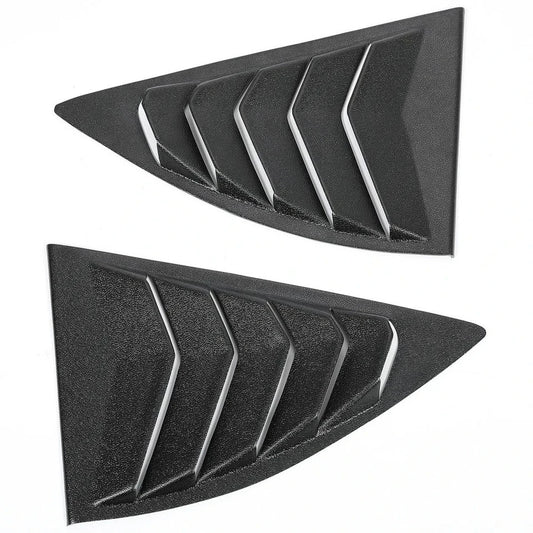 HECASA Rear&Side Window Louvers Cover For 10-15 2011 2012 2013 2014 Chevy Camaro