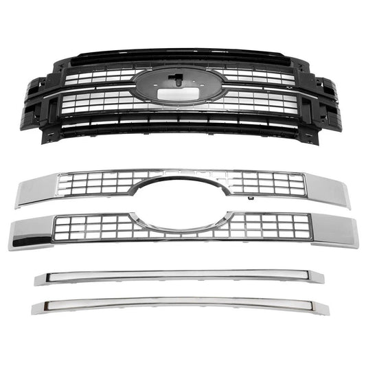 Fits 2017-2019 Super Duty F250 F350 Ford Platinum Bumper Chrome Grille Grill