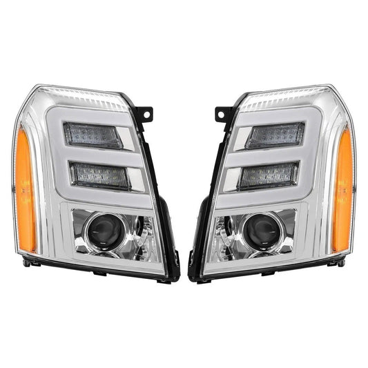 For Cadillac Escalade ESV 07-14 HID/Xenon LED DRL Projector Headlights DOT/SAE