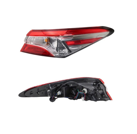 Rear Tail Lights Set Driver & Passenger Side Outer Fits 2018-2020 Toyota Camry