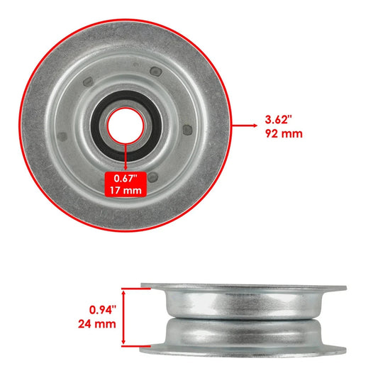 42 48 in Deck Flat Idler Pulley For John Deere E100 E110 E120 GY22172 GY20067