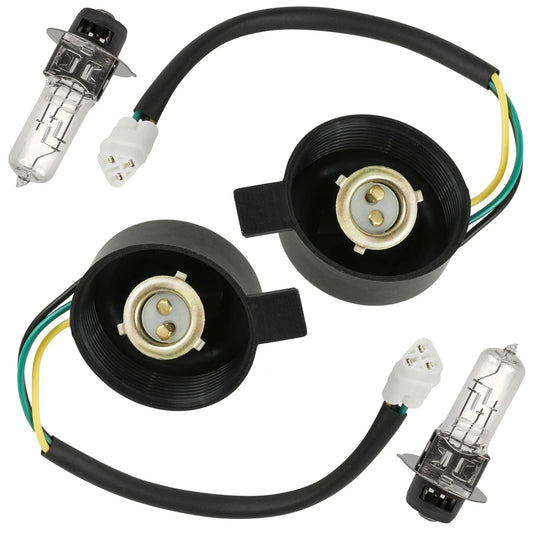 2X LH RH Headlight Socket and Bulb for Yamaha Raptor 700 YFM700R 2006 2007-2026
