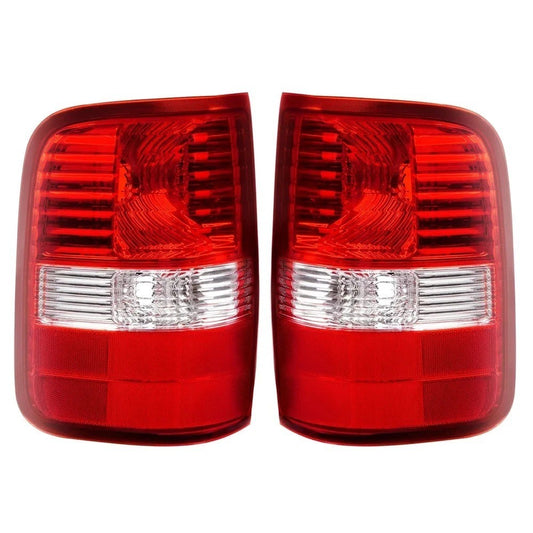 HECASA Tail Lights For Ford F-150 F150 2004-2008 Driver & Passenger Brake Lamps