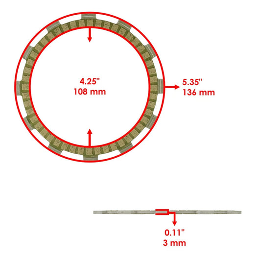 Clutch Friction Steel Plates for Honda CRF250R CRF250R 2008-2019