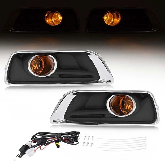 For Chevy Malibu 2013-2015 Fog Lights Driving Bumper Lamps w/Switch+Bulbs Pair